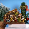 Lighted Christmas Nativity Scene Miniature Xmas Collection Tabletop Ornament