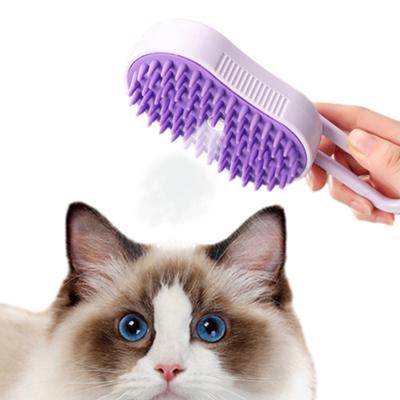 Pet Buharlı Fırça USB Şarj Sprey Kedi Fırçası Dökülme için Statik Uçan Saçları Kaldır Kendi Kendini Temizleyen Köpek Masaj Fırçası Köpekler Kediler için Evcil Hayvan Bakım Aracı