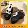 Thick-soled student velvet inner height-increasing women's shoes 2025 winter new sports and leisure shoes versatile high-heeled warm cotton shoes