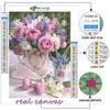 Beliebte 5D DIY Kreuzstich Topfblumen Malerei voller Bohrer Kreuzstich Handwerk Kit Wand Aufkleber Home Decor