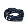 [KIETH] Men's Belt, Mesh Leather, Genuine Leather, Navy, Adjustable Size, Guaranteed Quality KE21194-29