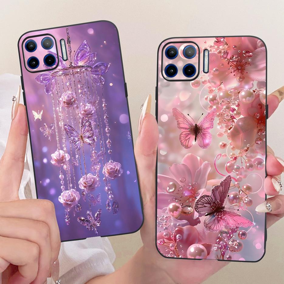 For Motorola Moto G 5G Plus Case XT2075 Luxury Flowers Butterfly Painted Cover Soft TPU Phone Case For Moto G MotoG 5G Plus Bags