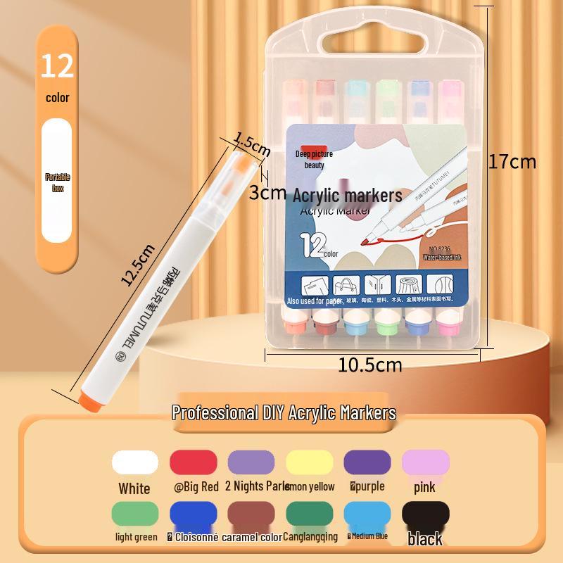 Creative Acrylic Marker Set for Kids: Student Art, Anime Design, and Doodling Pens