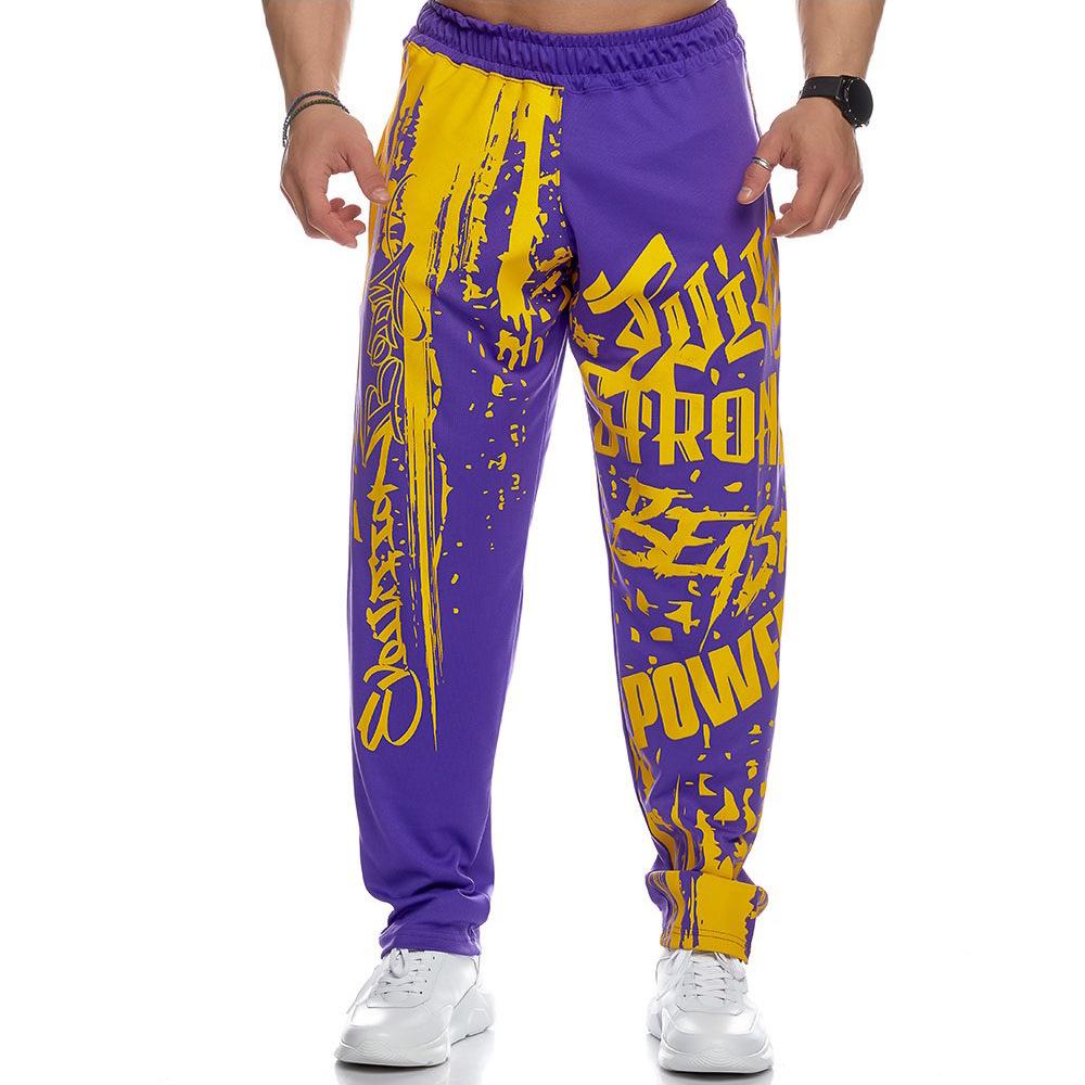 Muscle Fitness Men's Quick-Dry Printed Training Pants – Autumn/Winter Collection