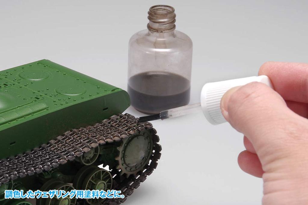 Wave Finish Products Series Plastic Bottle with Thick Painting Tool for Plastic Brush, Bottle/Large Brush, Models, OF-066