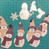2pcs/set Christmas Snowman Metal Cutting Dies Stencil for DIY Scrapbooking Photo Album Embossing Paper Cards Crafts Diecuts