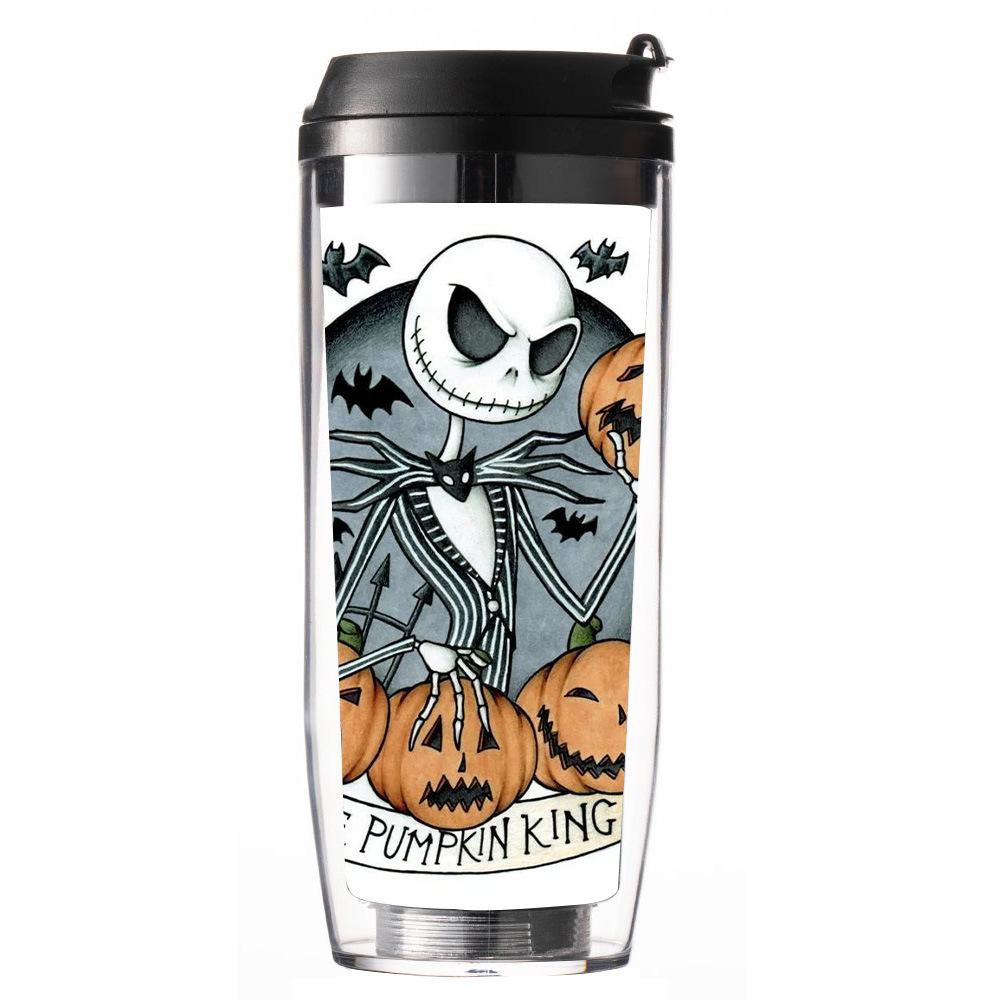 

The Nightmare Before Christmas 350ML Straw Cup Women Men Cartoon Jack Skellington Portable Water Cup Children Friends Xmas Gift