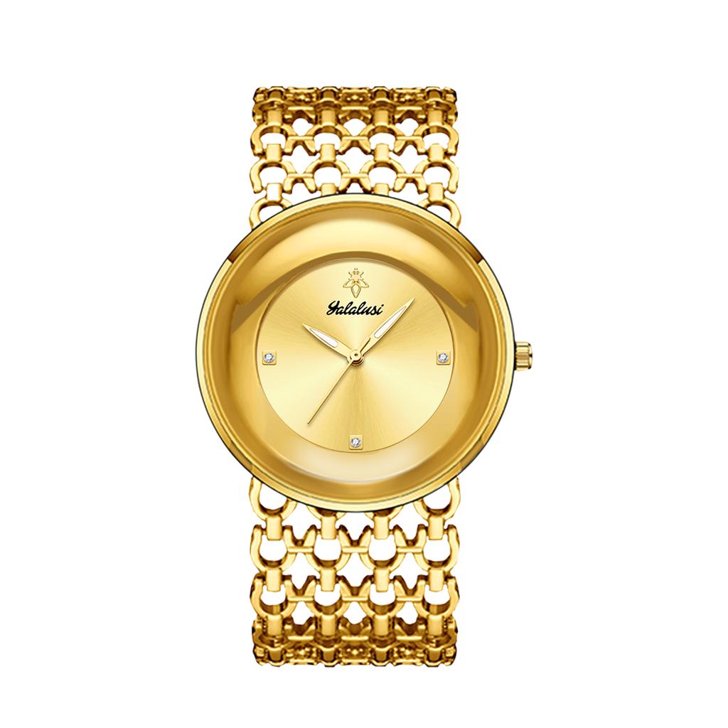 YaLaLuSi Men Women Round Wrist Watch, Fashion Waterproof Sports Quartz Clock, Hollow Alloy Strap Multi Shades Free Shipping