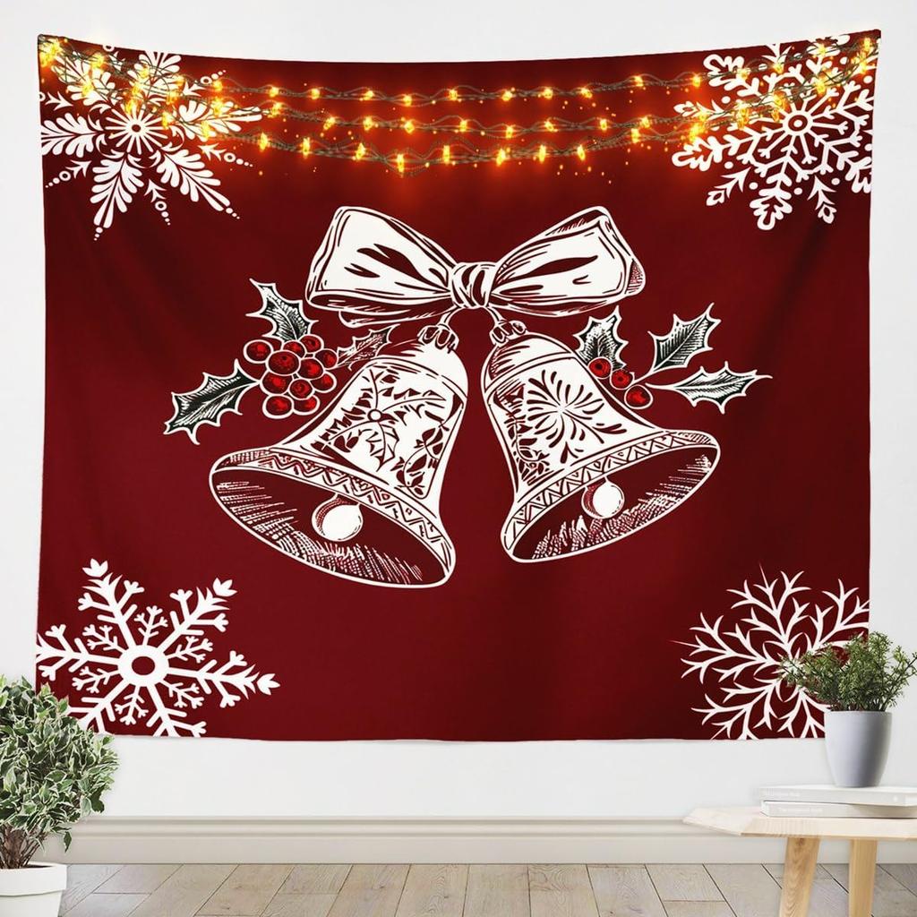 Santa Claus Tapestry Red Car Tapestries Art Home Decoration Bedroom Decor Living Room Door Green Trees Tapestry Wall Hanging