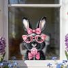Static Cling Funny Animal Window Stickers Removable Transparent for Office Shop Glass Decor