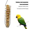 Spiral Parrot Feeder Fruits Vegetable Basket Bird Food Holder Feeding Device Bird Cage Foraging Toy Birdcage Pet Accessories