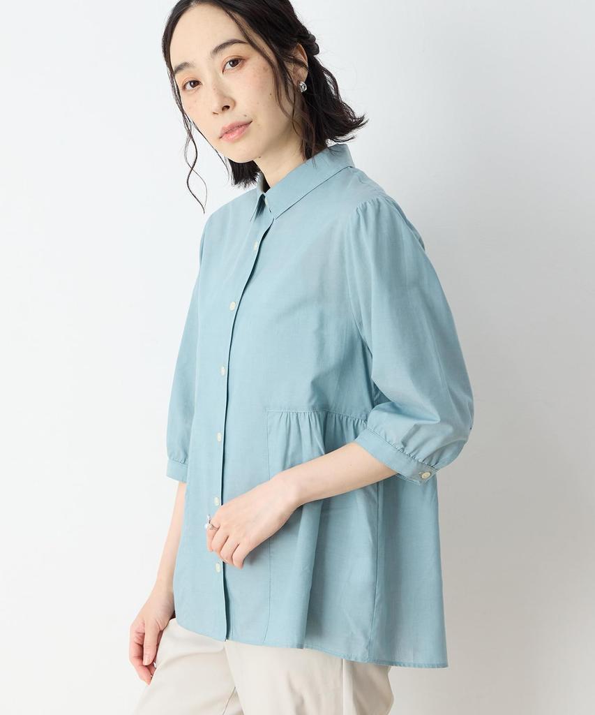 DECOY Peplum Green Women's Blouse, 493053,