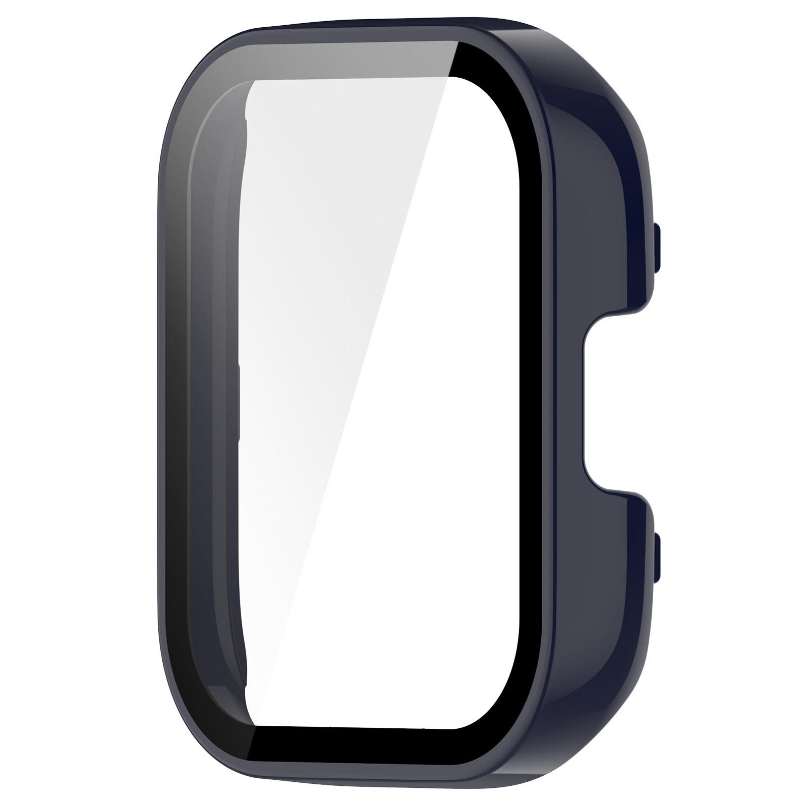 

ПК + бампер из закаленного стекла для Redmi Watch 3/Watch 3 Lite/Active Watch Защитная крышка для экрана Сменные аксессуары For Redmi Watch 3 Active темно-синий