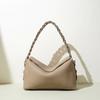 Pillow Bag, Stylish Shoulder and Crossbody Handbag, New Simple Top-layer Cowhide Underarm Bag for Women, Niche Fashion Woven Design