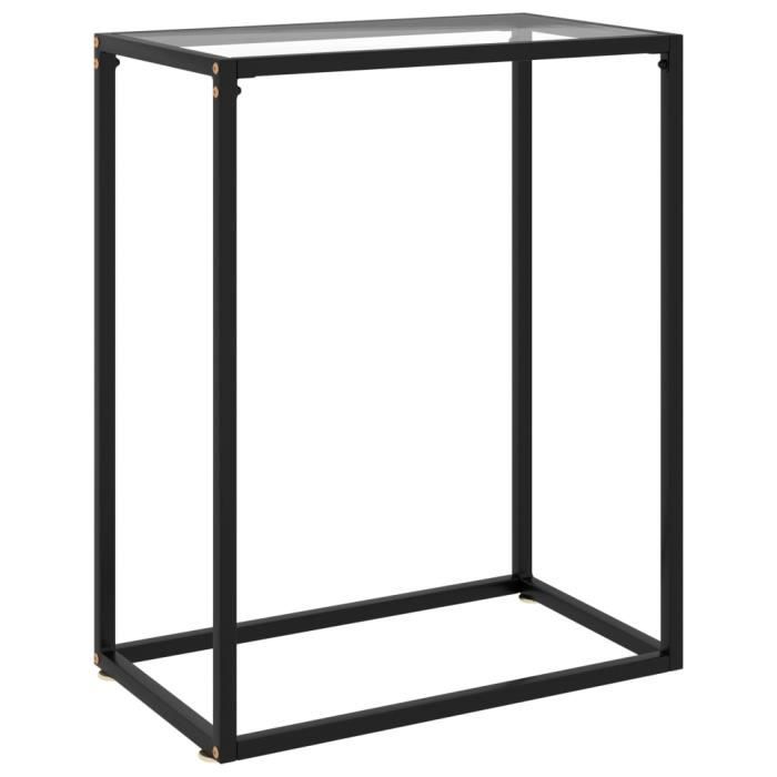 VidaXL Console Table Transparent 60x35x75 Cm Tempered Glass