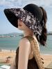 Mode Femmes Été Oversize Haut Vide Protection Solaire Extérieure Pare-Soleil Sauvage Voyage Plage Pliable Chapeau de Soleil à Large Bord Casquette Visière