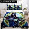 Cartoon Dark Magician Duvet Cover Comforter Fear Bedding Set Soft Quilt Cover And Pillowcases For Teens SingleDoubleQueenKing029
