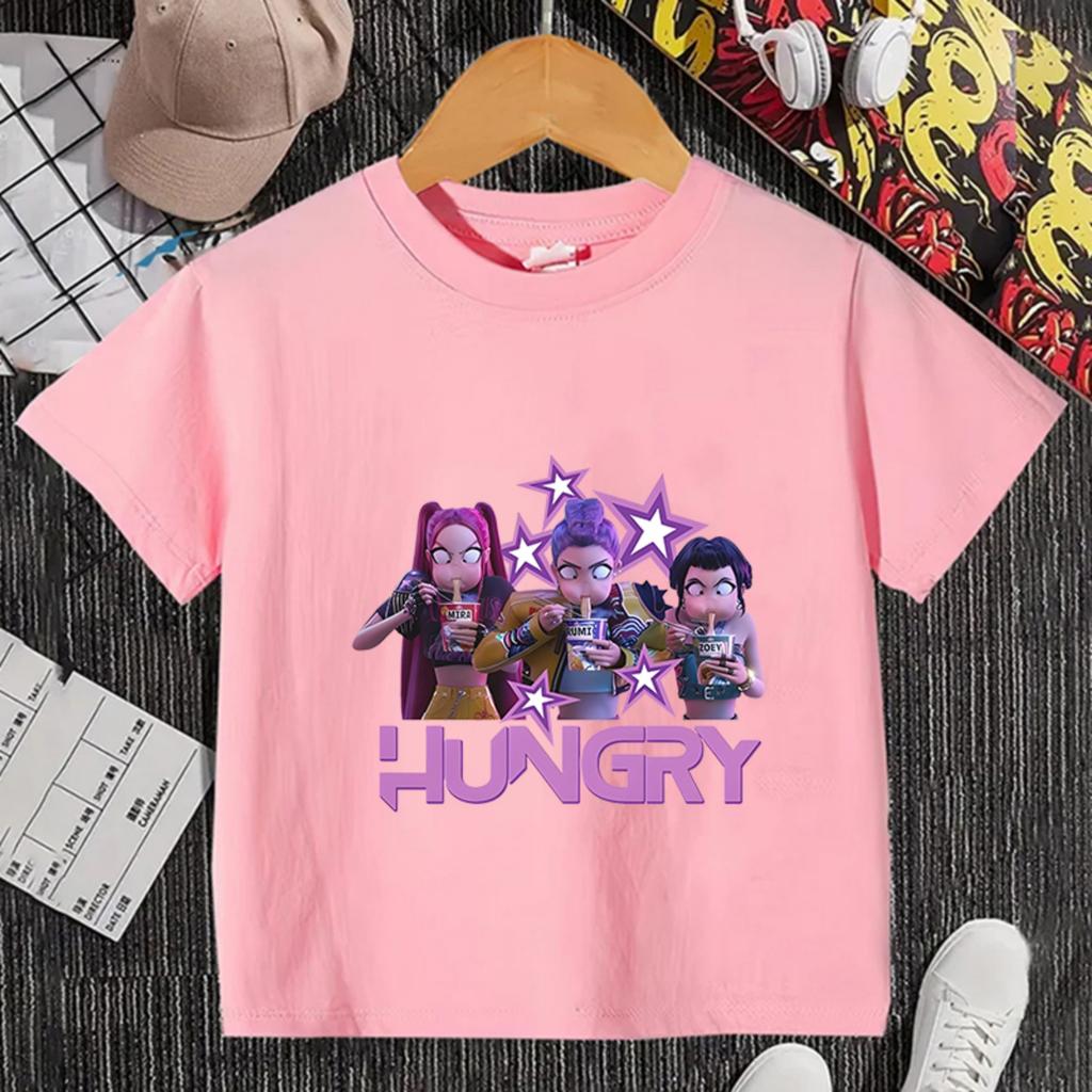 Children's Casual Printed Round Neck Short-sleeved Top