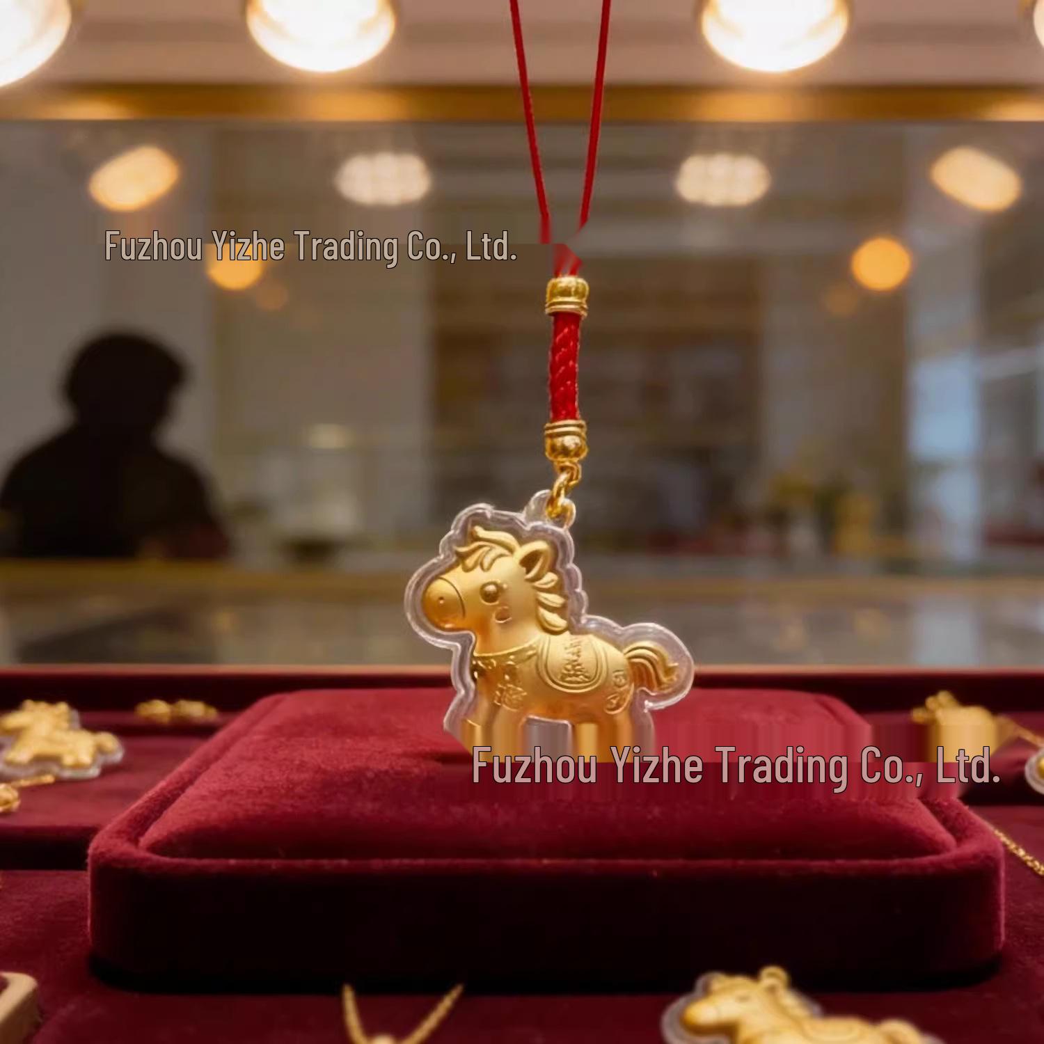 Год Лошади Золотой Кулон Брелок Ремешок - Культурный Креативный Подарок