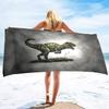 Dinosaur Beach Towel Watercolor Camping S for Boys Kids Quick Dry Ultra Absorbent Super Soft Blanket Pool