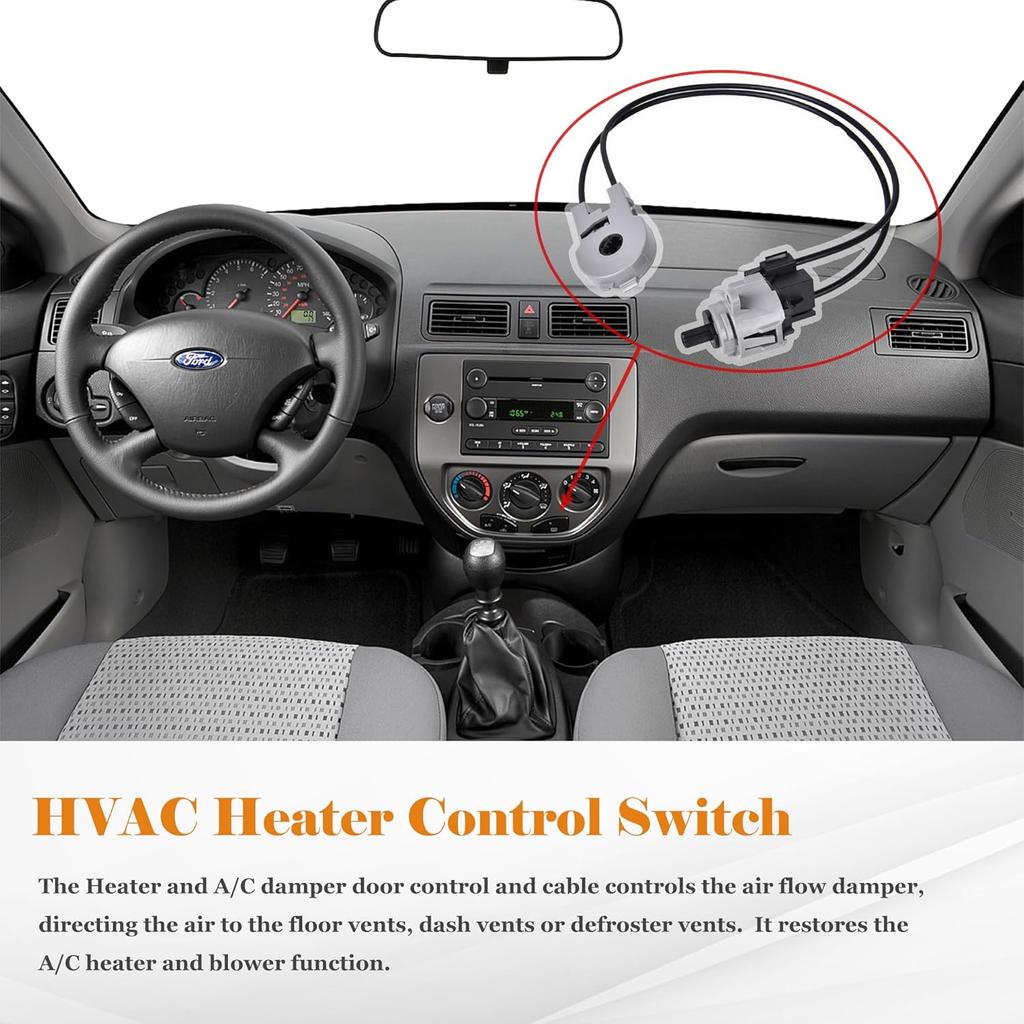 A/C Heater Control Switch Compatible with 2000-2007 Ford Focus 2010-2013 Transit Connect Replaces 2M5Z-19B888-BA YH-1624 - Damper Door Switch