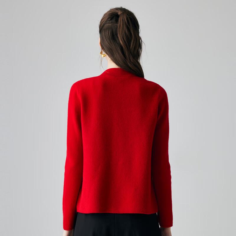 PALUOPO Women's Embroidered Cashmere Cardigan