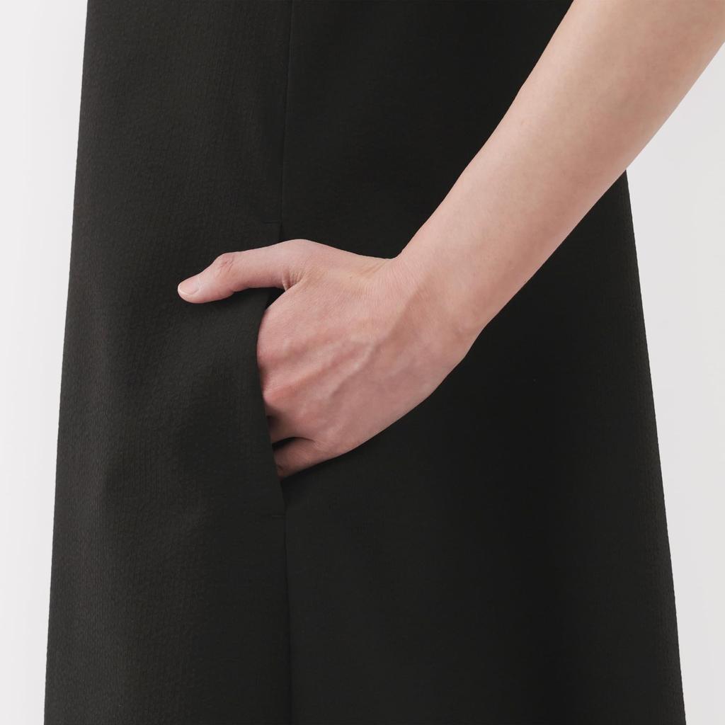 MUJI Women's Breathable Stretch Soccer Sleeveless Dress, Black, Size L, BC2LOA5S