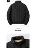 Men's Plus Size Lambswool Cotton Jacket - Velvet, Thick, Warm, Loose Fit for Autumn and Winter