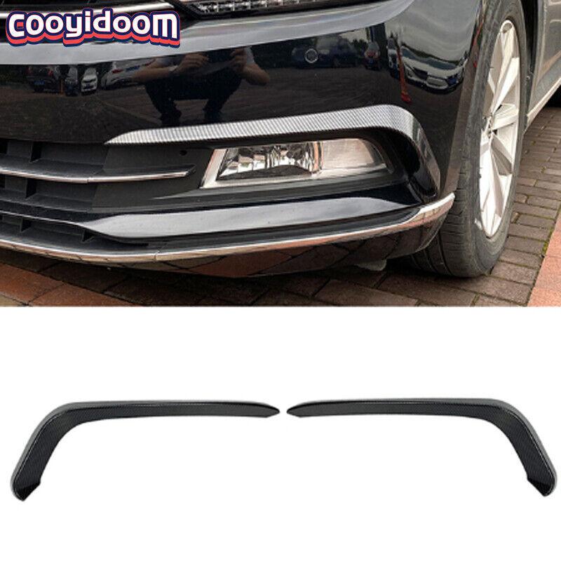 Pair Front Fog Light Cover Sticker Grille For VW Passat B8 Variant 2016-2020