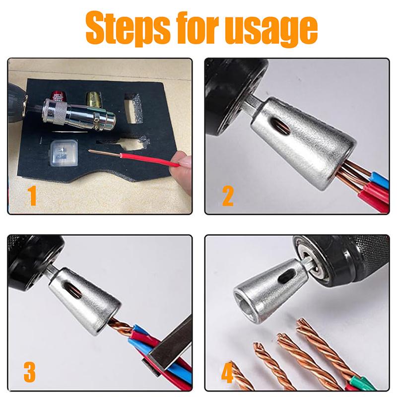 Electrician Quickly Wire Twister Quick Twisting Connector Spin Twist Wire Connector Socket For Electrical Power Drill Drivers