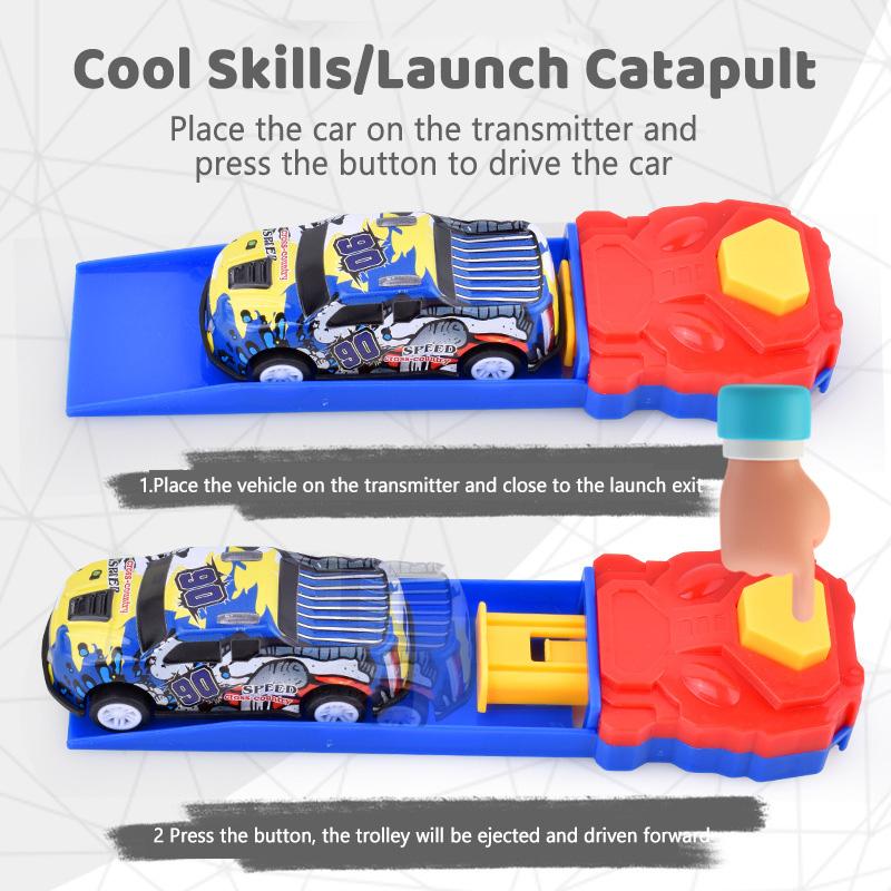 Hot Children Stunt Car Model Alloy Body Pull Ejection Jumping Mini Cars Simulation Diecast Vehicle Collectible Toy For Kids Gift