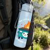 1PC Campfire Pot Fire Cartoon 750ml Color Plastic Sports Water Bottle Leakproof Flip Straw Lid Suitable for Sports Office Home Use