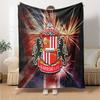 Sunderland football Flannel Blanket, Soft Polyester, Modern Design, All-Season for Camping, Travel, Gifts for holidays or birthdays