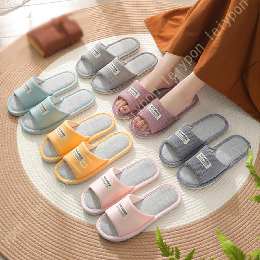 

Slippers, Open Front, Flat, Cute, Room Shoes, Thick Sole, Indoor Shoes, Quiet, Fluffy, Washable, Slippers for Guests, Cotton, Non-slip, Unisex,