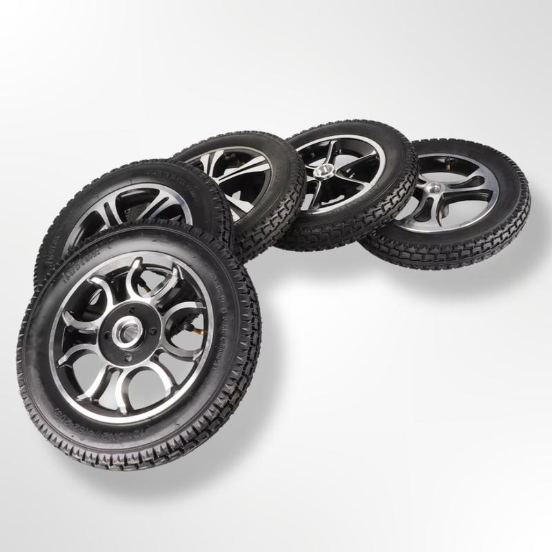 Electric Wheelchair Scooter Rear Wheels 12 Inch Pneumatic Tire Inner Tube 12 1/2x2 1/4 17mm Keyway Wheel Hub for Elderly