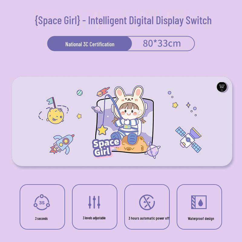 Large Cartoon Heated Mouse Pad - Warm Desk and Hand Warmer