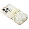 For iPhone 16 Pro Max Case Two Bow Epoxy Design TPU+PC Phone Back Cover Rhinestone Decor