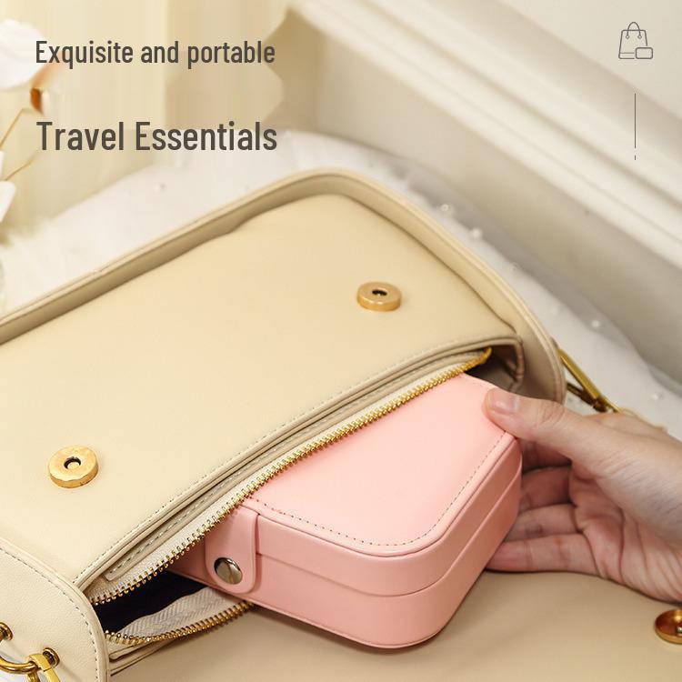 Exquisite Portable Jewelry Storage Box for Earrings, Rings & Necklaces