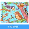 15*11cm Montessori Wooden 3D Puzzle Cartoon Animal Intelligence Jigsaw Game Early Learning Educational Toys For Children