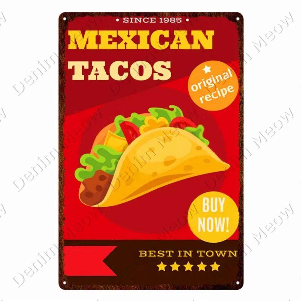 Food Theme Metal Tin Sign Kitchen Wall Decor 20x30cm