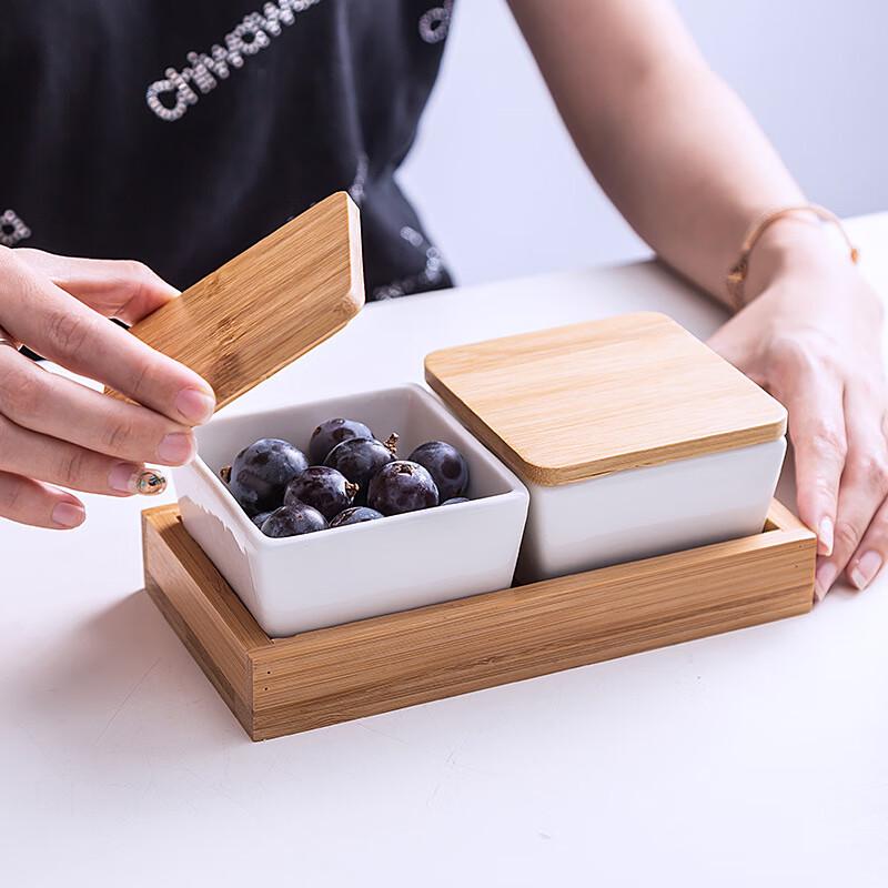 Nordic Divided Snack & Fruit Platter with Lid 1 Piece