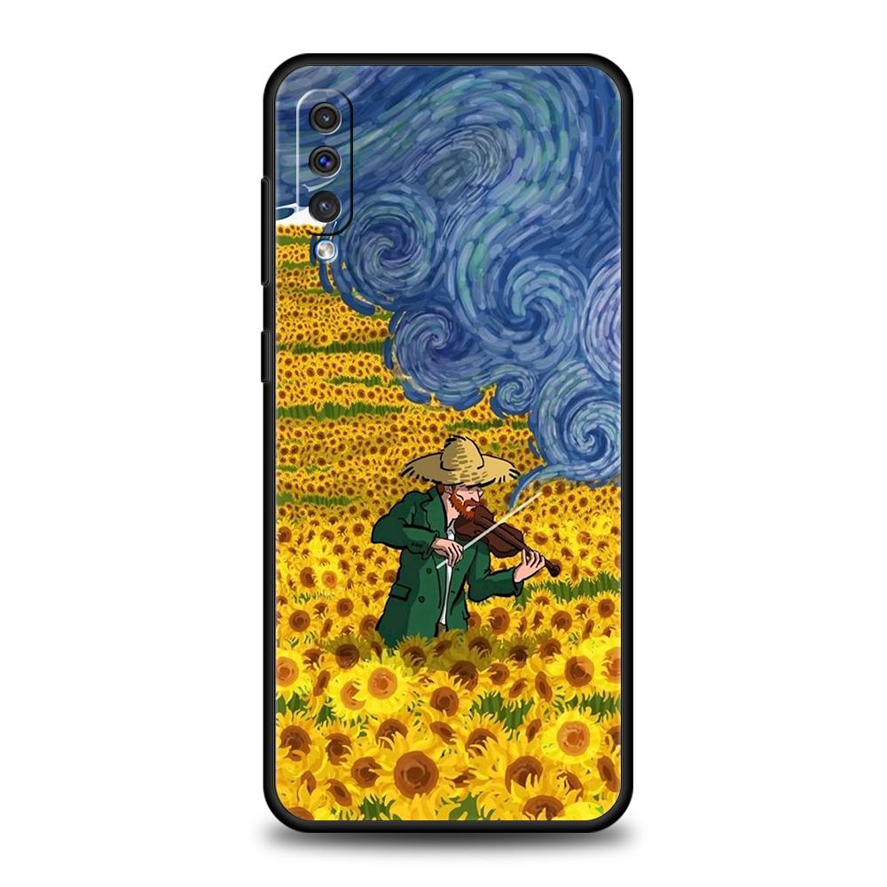 

Эстетичный чехол с подсолнухами Ван Гога для Samsung A15 A13 A51 A71 A41 A31 A21S A03S A05 A12 A32 A52 A22 A23 A25 A33 A53 A73 5G Samsung A52