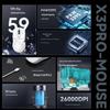 Attack Shark X3PRO Lightweight Esports Gaming Mouse - PAW3395, Three-Mode Wireless, 8K Resolution