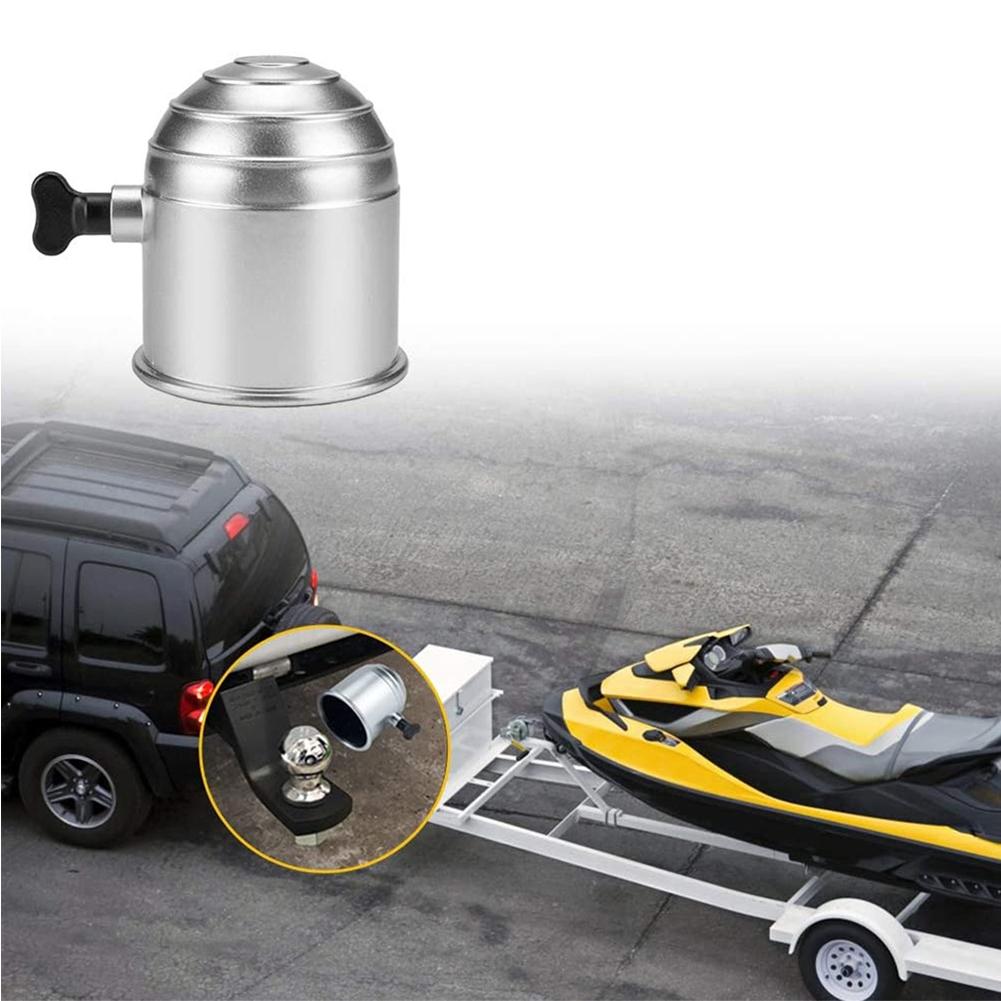 Kugelkopfabdeckung Auto 50mm Schwarz/Silber Wohnwagenkupplung