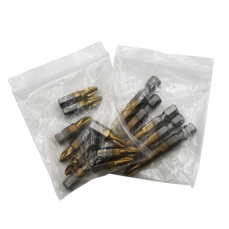 Titanium PH2 Anti-Slip Hex Screwdriver Bit Set for Electric and Air Drivers