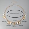 Docona Bohemian Sea Star Conch Waist Chain Women Summer Beach Party Shell Imitation Pearl Body Chain Holiday Accessories