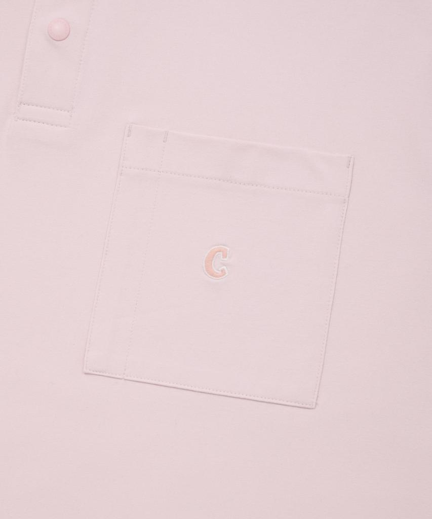 COVERNAT Authentic Pocket Collar T-Shirt Light Pink