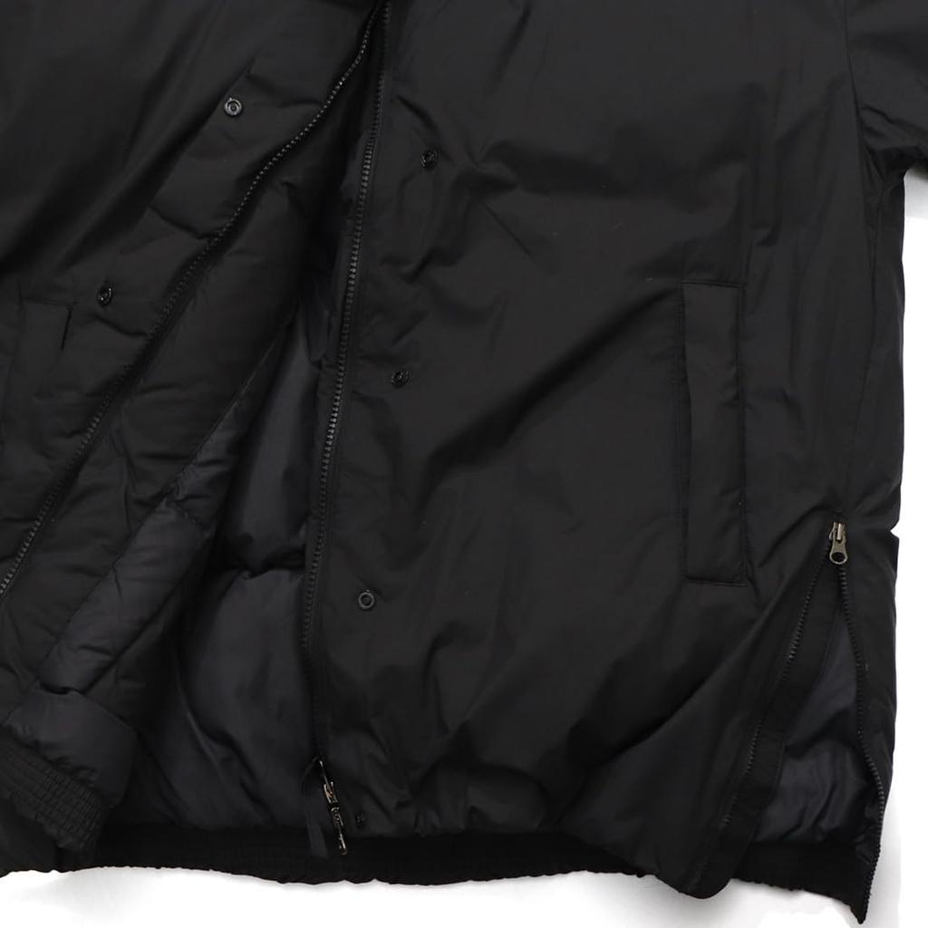 NANGA STAND COLLAR DOWN JACKET W (WOMEN) Stand Collar Down Jacket, Women's Outerwear, Nylon, Outdoor (JP, Alphabet, L, Black)