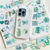 50 minzgrüne Aufkleber für DIY-Handyhüllen & Journaling-Dekoration
