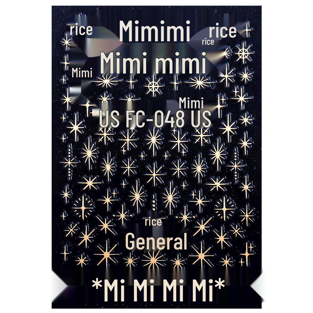 Iridescent Gold Starburst & Dots Nail Art Stickers – Women s Fantasy DIY Decals